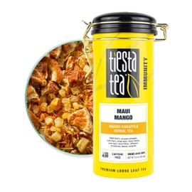 Tiesta Tea - Maui Mango, Mango Pineapple Herbal Tea, Loose Leaf, Up to 50 Cups, Make Hot or Iced, Non-Caffeinated, 5.5 Ounce Refillable Tin