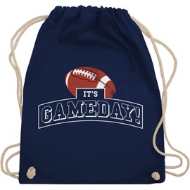 Shirtracer - Gym Bag Backpack - It's Gameday Vintage Football, 2 Navy Blue