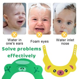 NJCXOLA 2 x Shower Cap, Children's Baby Shower Cap, Baby Adjustable Shampoo Protection, Shampoo, Bath, Bath Protection, Soft Cap Hat, Cap Waterproof Cap for Children