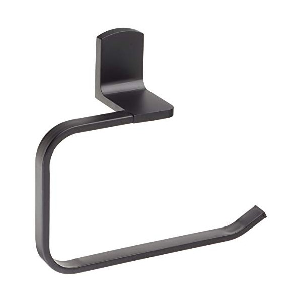 Spirella Taku Matt-Black Towel Holder, Matte Black