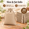 20-Piece Burlap Drawstring Gift Bags – 3.93 × 5.91 Inch