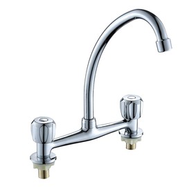 RAEZWJTDC Water Spigot Hot Cold Water Faucet Dual Lever Hot and Cold Water Dispenser Faucet Instant Hot Water Dispenser for Home Bathroom Kitchen Water Faucet Supplies Water Spigot Faucets