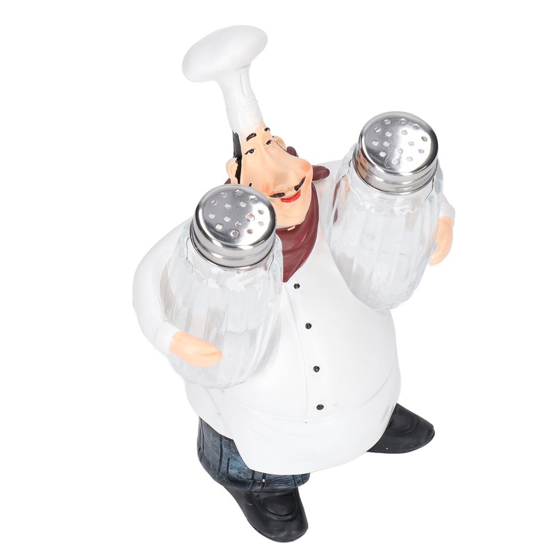 Chef Statue Salt Shakers Set Adorable Statue Vivid Details Resin