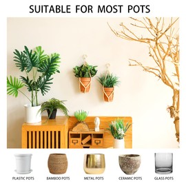 Artilady 2 Pack Beaded Plant Hanger Indoor - Macrame Hanging Planters for Plants Holder No Tassels with Wooden Beads Boho Farmhouse Rustic Home Decor