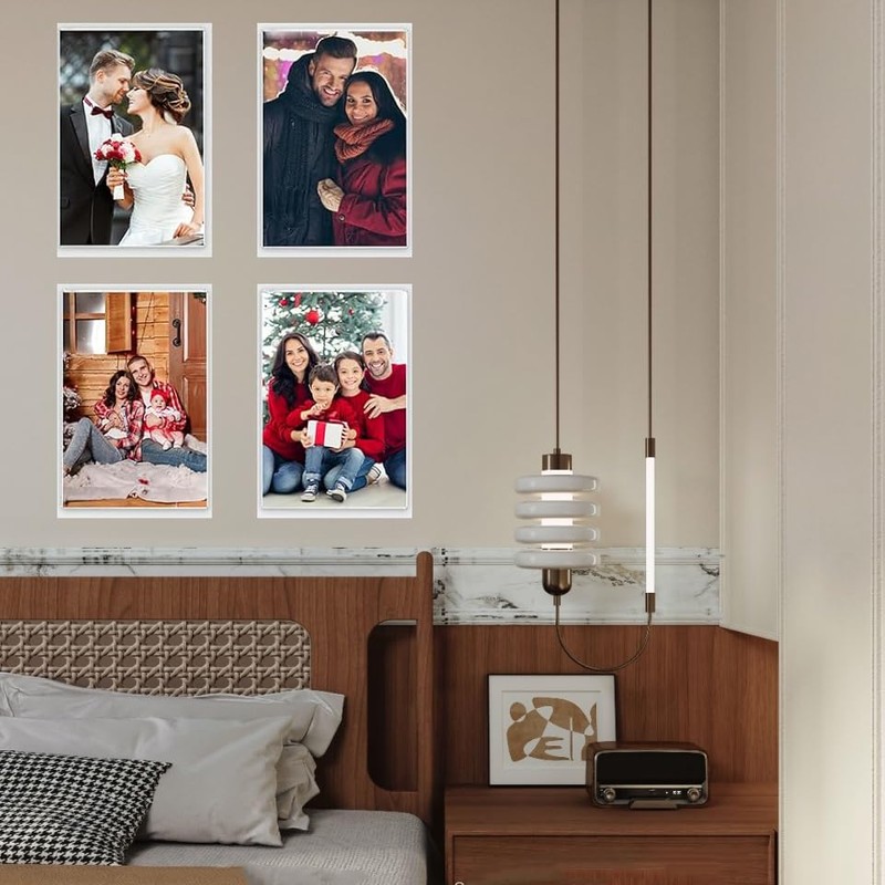 4x6 Clear Acrylic Picture Frames Set of 6 Acrylic Picture