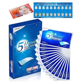 BPTRKOM 28 Teeth Whitening Strips Premium (14 Anwendungen) - Peroxidfreie Zahnaufhellung für sofort weißere Zähne - Whitening Strips gegen Verfärbungen durch Kaffee, Tee & Nikotin
