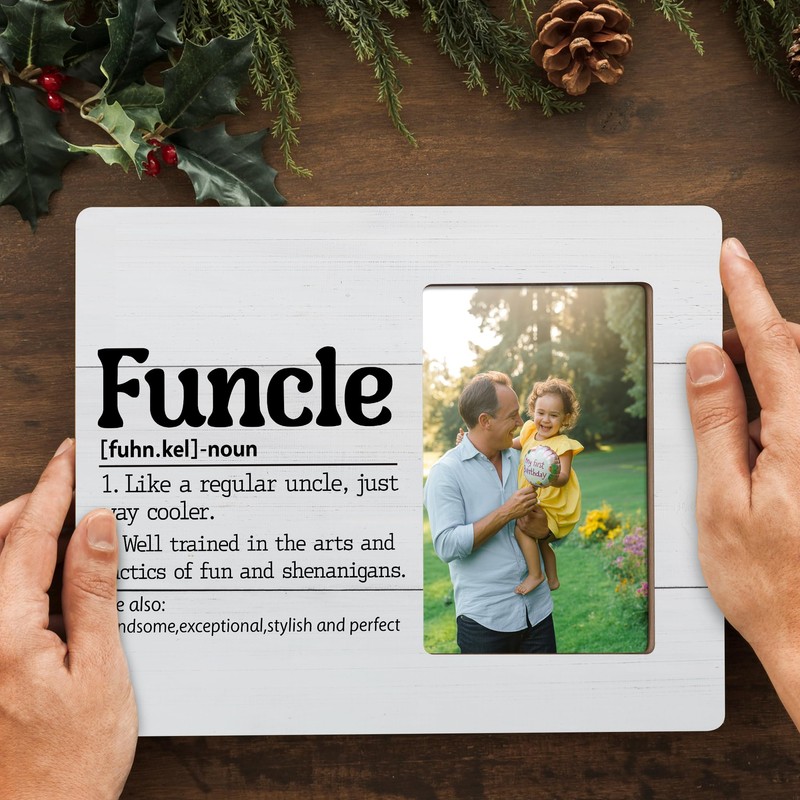 DIMSEOIUS Uncle Picture Frame Gifts from Niece Nephew, Funcle Definition