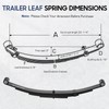 Trailer Leaf Spring, 4 Leaf 2500lb Double Eye Leaf Springs