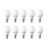 MEGAMAN LED 10 Pack 3.5W Warm White SES E14 Golf Ball None DIMMABLE Mini Globe LAMP 2800K - 250 Lumen 15000 Hours Life - 10 Pack 143390