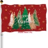 Merry Christmas Tree Flags 3x5 Outdoor Double Sided- Xmas Pine