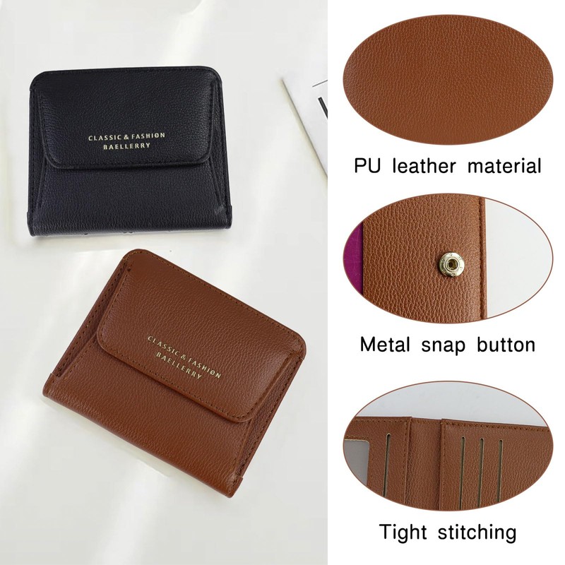MultiValue Small Wallet for Women, PU Leather Credit Card Holder