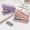 Cute Caetoon Desktop Stapler with Staples, Small Mini Office Stapler,