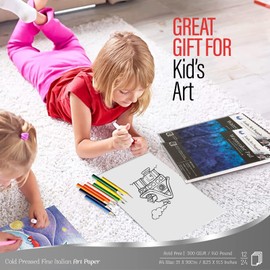 Leda Art Supply - Cuaderno de bocetos para agua, tamaño A4, tamaño A4, almohadilla de 150 libras, cuaderno de bocetos para artista, superficie lisa para pintura artística, dibujo, material húmedo y mixto, paquete de 2, tamaño: 8.3 x 11 pulgadas