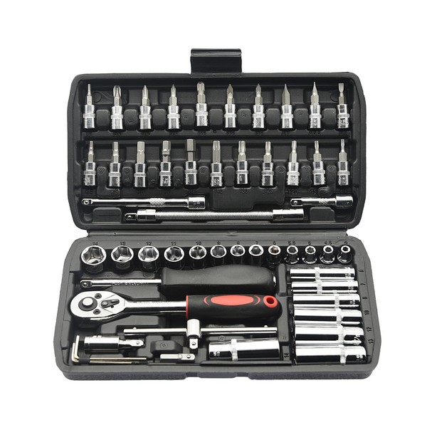 Haverain Socket Wrench Set, 53PCS 1/4 Inch Ratcheting Wrench Set,quick