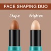 Apooliy 2-in-1 Cream Contour & Highlighter Sticks,2pcs Non-Greasy Bronzing and