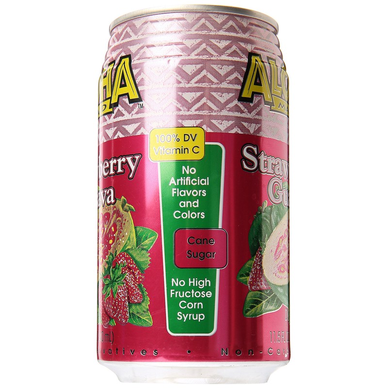 Aloha Maid Strawberry Guava Drink, 11.5 ounces (Pack of 12)
