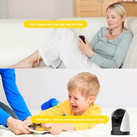 Baby Monitor, 2K Security Camera, PT Cameras for Home Security, Indoor 2.4GHz Wi-Fi Camera with Motion Detection for Baby/pet, Two-Way Audio, IR Night Vision, Works with Alexa