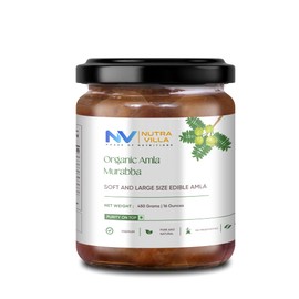 Nutravilla Organic Amla Murabba | Dry And Natural Awla Murrabba | Contain Vitamin C & Antioxidants | Immunity Booster | 450 Gram Jar