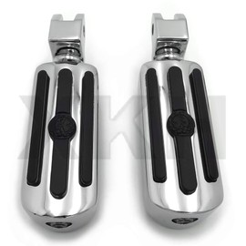 SMT- Chrome & Rubber Compatible With Yamaha V-Star 1100 650 Custom Stryker V-Max Virago 750 Bolt [B07NXW7QCM]