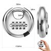 Rohuis Round Combination Lock, Uncuttable Combination Disc Padlock, 3/8 Inch