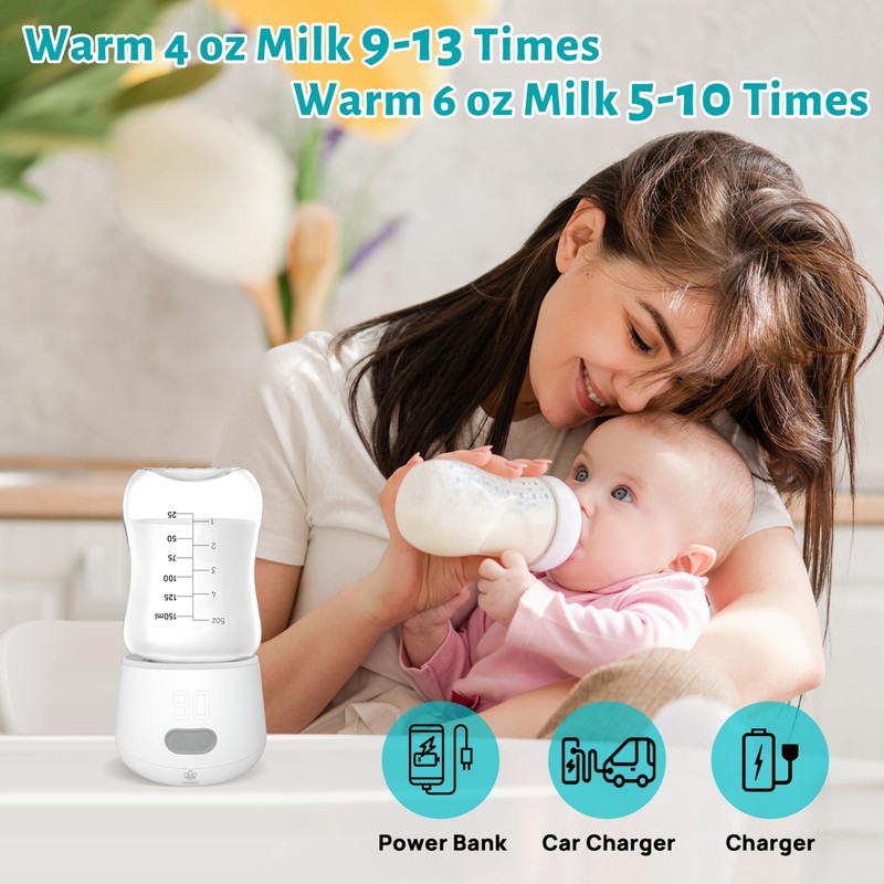 MUMBEE Portable Bottle Warmer for Travel with Fast 4 Heat