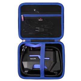 Mchoi Hard Case Suitable for VacLife AC/DC 2-in-1 Tire Inflator Portable Air Compressor, Waterproof Shockproof Portable Air Compressor Carrying Protective Case, Case Only, Blue