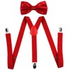 ICObuty Men's Bow Tie and Y Shape Suspender Set Adjustable