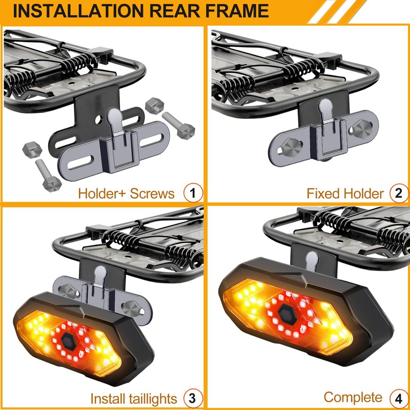 Bike taillight USB Bike Turn Signal with Remote Control Bicycle