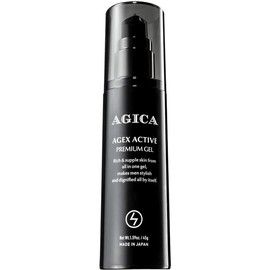 AGICA Men's All-In-One Gel Adult Acne, Rough Skin, Stains, Dullness, Aging Care, Men's Skin Care, Quasi-Drug, Made in Japan, 1.6 oz (45 g), AGEX ACTIVE PREMIUM GEL