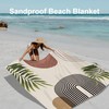 Bohemian Beach Blanket Waterproof Sandproof, 110''×118'' Oversized Sand Free Beach