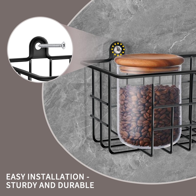 GUUKAR Spice Rack Organizer Wall Mount, Spice Organization Storage Shelf