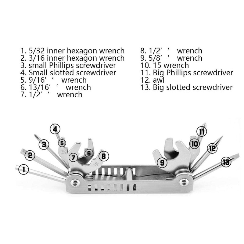 DAUERHAFT Compact 8-in-1 Diving Tool Portable Diving Tool for Repairing
