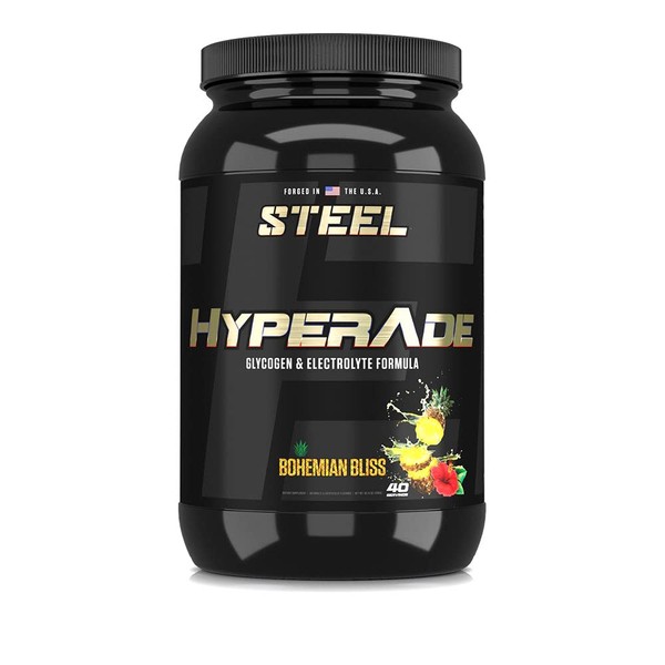 Steel Supplements Hyperade | Advanced Hydration Powder w/Fast Absorbing Electrolytes & Glycogen Formula for Quick Replenishment of Energy & Recovery | Pre/Intra/Post Workout (Bohemian Bliss)