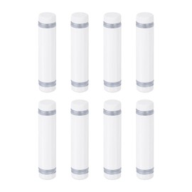 uxcell 8 Pcs Standoff Screws, 1/2" x 2" Stainless Steel Double Head Advertising Screws Wall Standoff Mounts Hardware for Acrylic Glass Sign Holder Wine Glass Rack, White