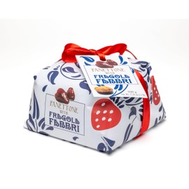 Fabbri Panettone with Strawberries, Made in Italy, 1.1 Pound