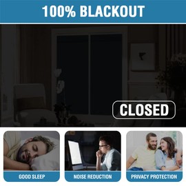 H.VERSAILTEX 100% Blackout French Door Curtain Privacy French Door Blinds Light Blocking Curtain for Sliding Glass Thermal Insulated Tie Up Shade, 26x68 Inches, 1 Panel, Burgundy