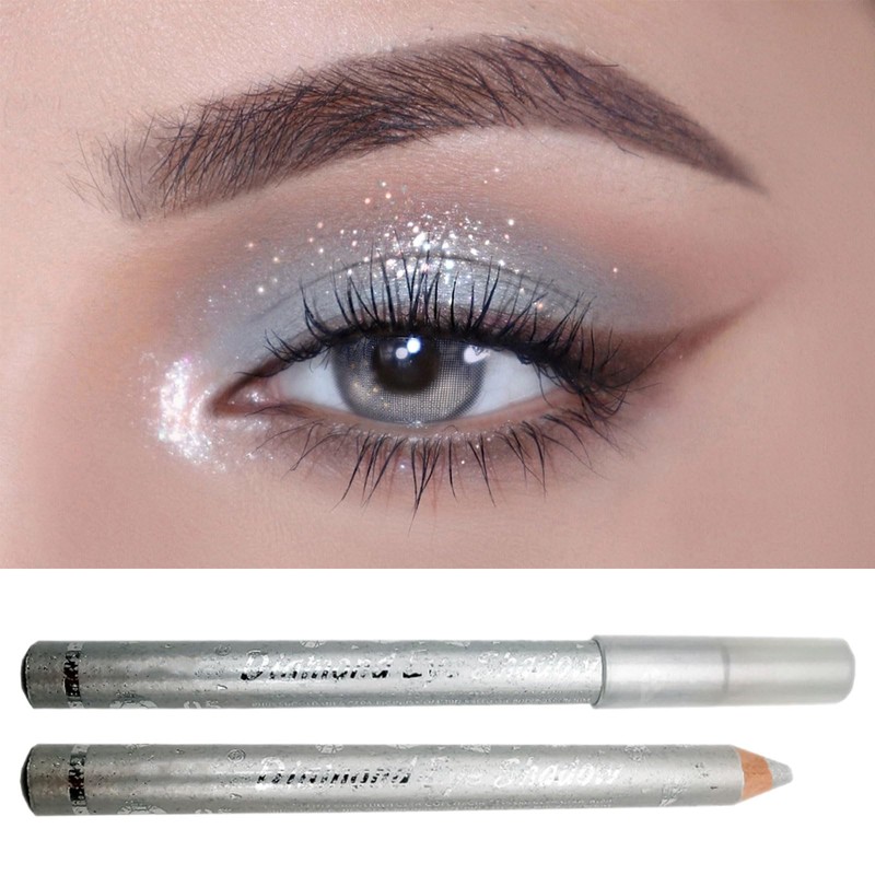 Pearl Eyeshadow Stick, White Shimmer Eye Shadow Pencil Crayon, Glitter