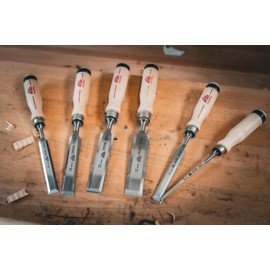 Stubai 353106"Swedish Type" Special Wood Chisel Set, Beige/Silver, 6-26 mm