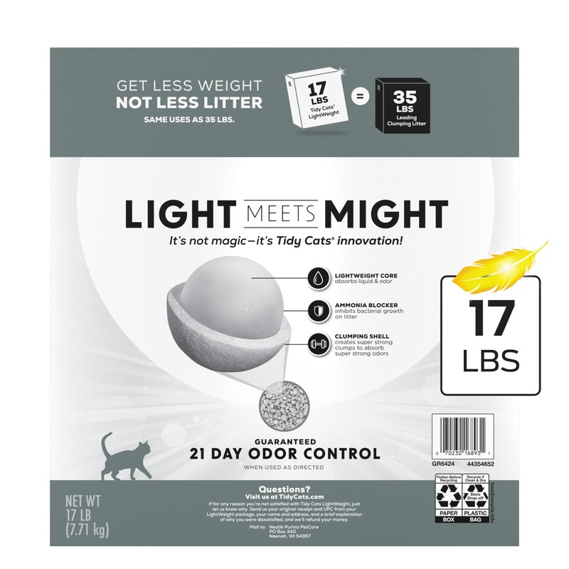 Purina Tidy Cats LightWeight 4-In-1 Strength Multi-Cat, Odor control, Clumping, 99.9