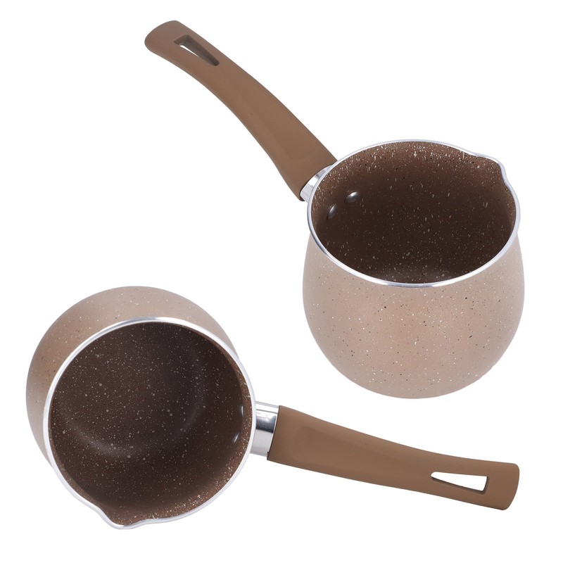 Single Handle Coffee Warmer Boiling Pot Mini Milk Pan Aluminum