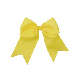 NYFASHION101 Women's Girls' Smooth Grosgrain Ribbon Bow Alligator Clip, Lemon