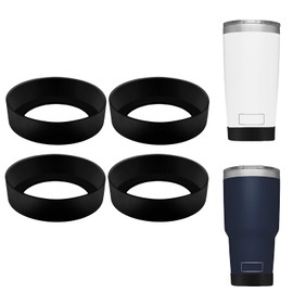 ZEYIYER 4 PCS Silicone Boot Sleeve for Tumbler 30 oz 20 oz, Water Bottle Bottom Protector, Non-slip Mug Cup Coaster for 7-7.5cm Bottom of the Insulated Cup