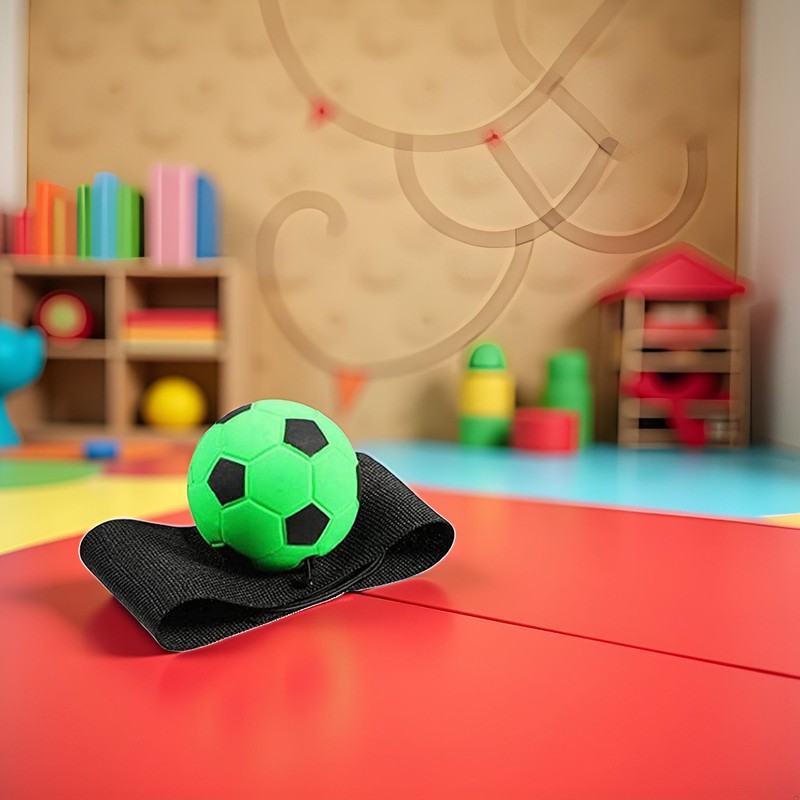 JJLFresheners Wrist Return Ball Rubber Sport Ball with Wrist Strap