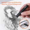 6 Pack Square Compressed Charcoal Pencils for Artists - Soft/Medium/Hard