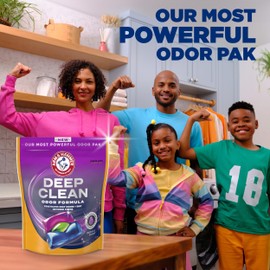 ARM & HAMMER Deep Clean Odor Formula Laundry Detergent Power Paks, 21 ct.