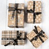 RUSPEPA Christmas Wrapping Paper, Kraft Paper - Deer, Snowflake and