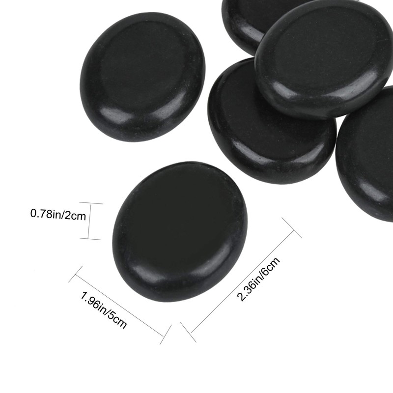 Windfulogo 4Pcs Professional Massage Stones Set Natural Lava Basalt Rock