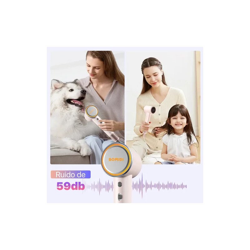 Secador De Cabello Profesional Alta Velocidad Lónico Con Led