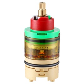 Dreyoo Control Cartridge and Pressure Balance Valve Compatible with 95-152/95-154, Compatible with Gerber Safetemp II Single Handled Tub and Shower Valves, Faucet Cartridge, 2 Parts(1 Pack)