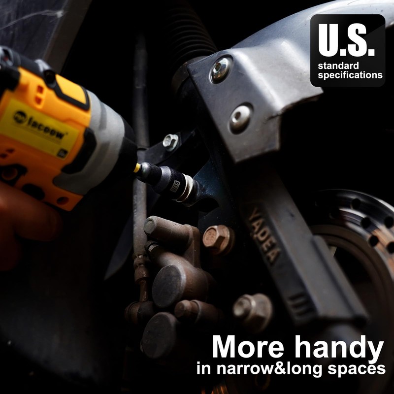 Facoow Magnetic Nut Driver Set for Impact Drill, 15 Pcs